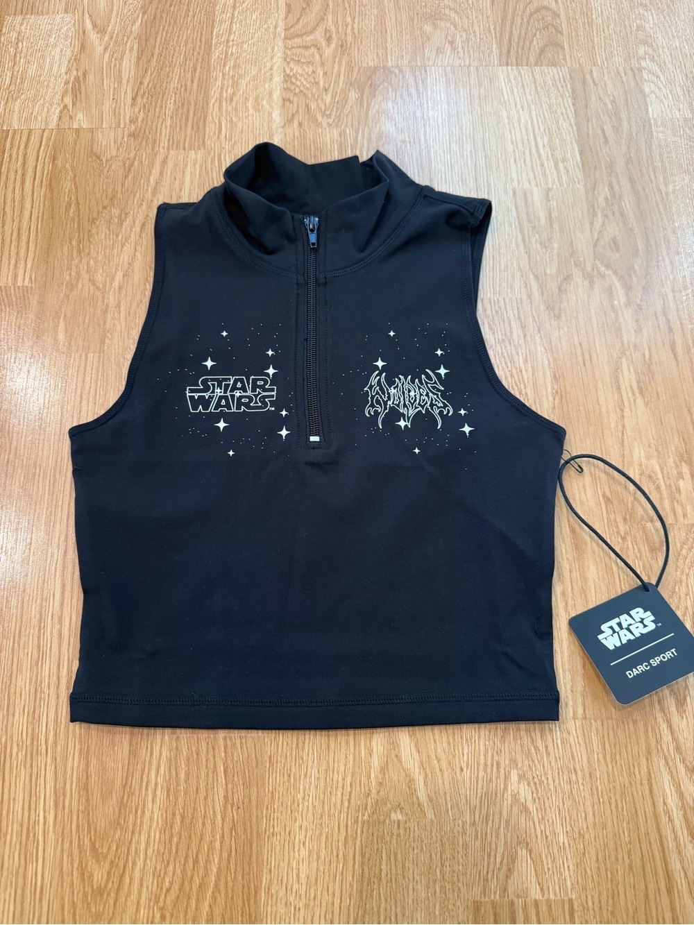 NWT Darc Sport x Star Wars Tana Energy Vest Black Crop Top Small